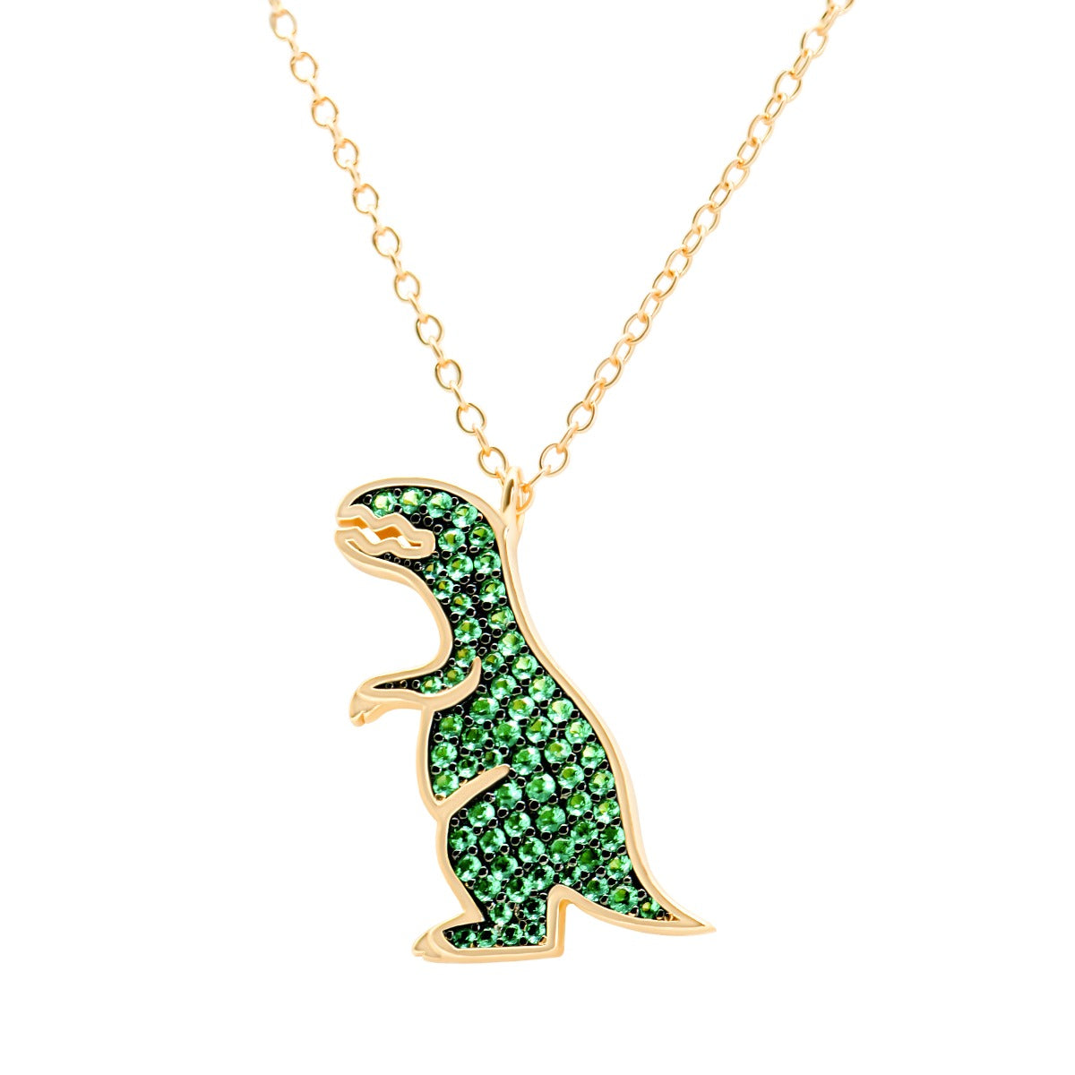 The playful Dinosaur Gold Necklace