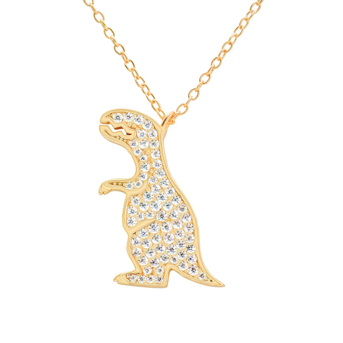 The playful Dinosaur Gold Necklace