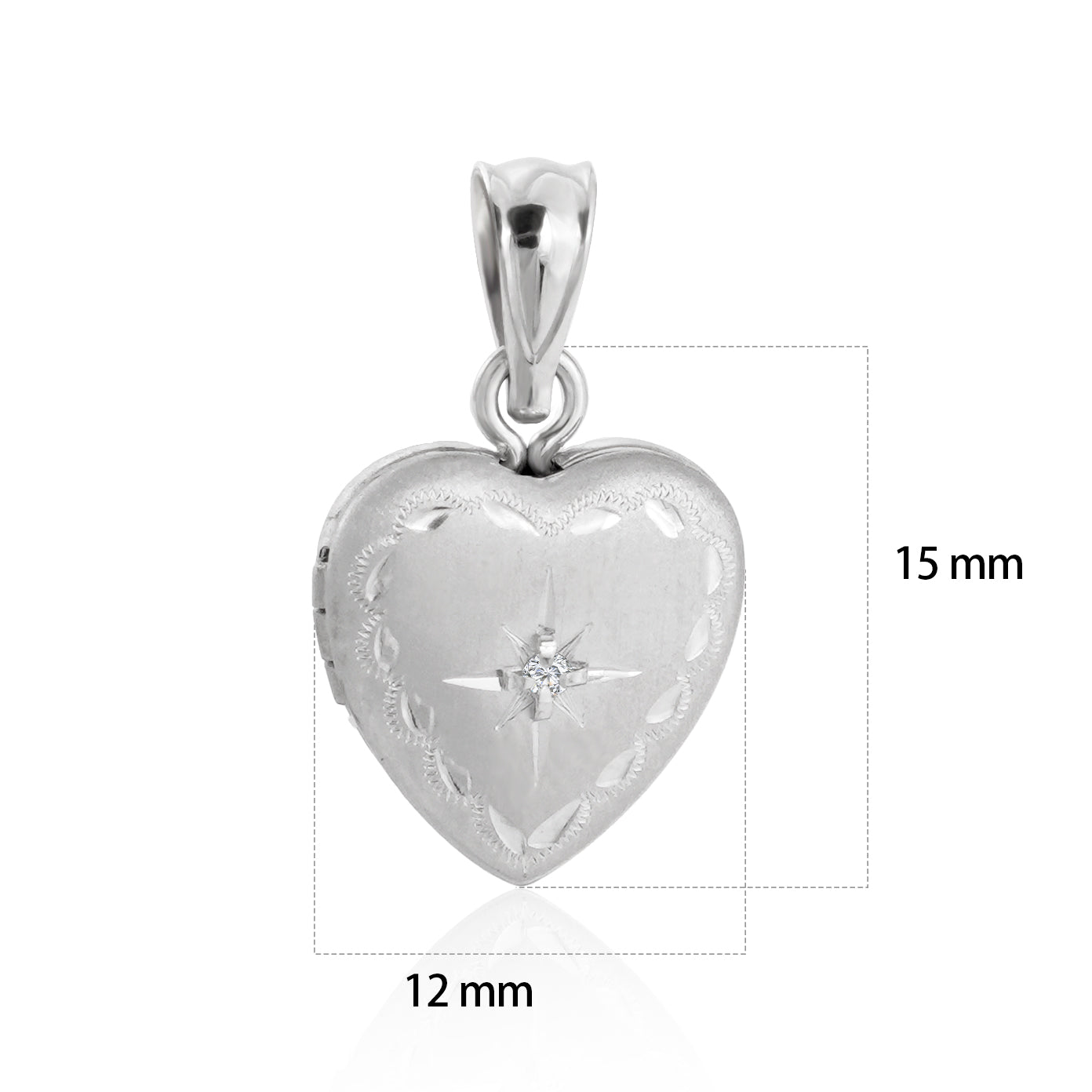 Modern CZ Star Hedgehog 925 Sterling Silver Locket Necklace Pendant