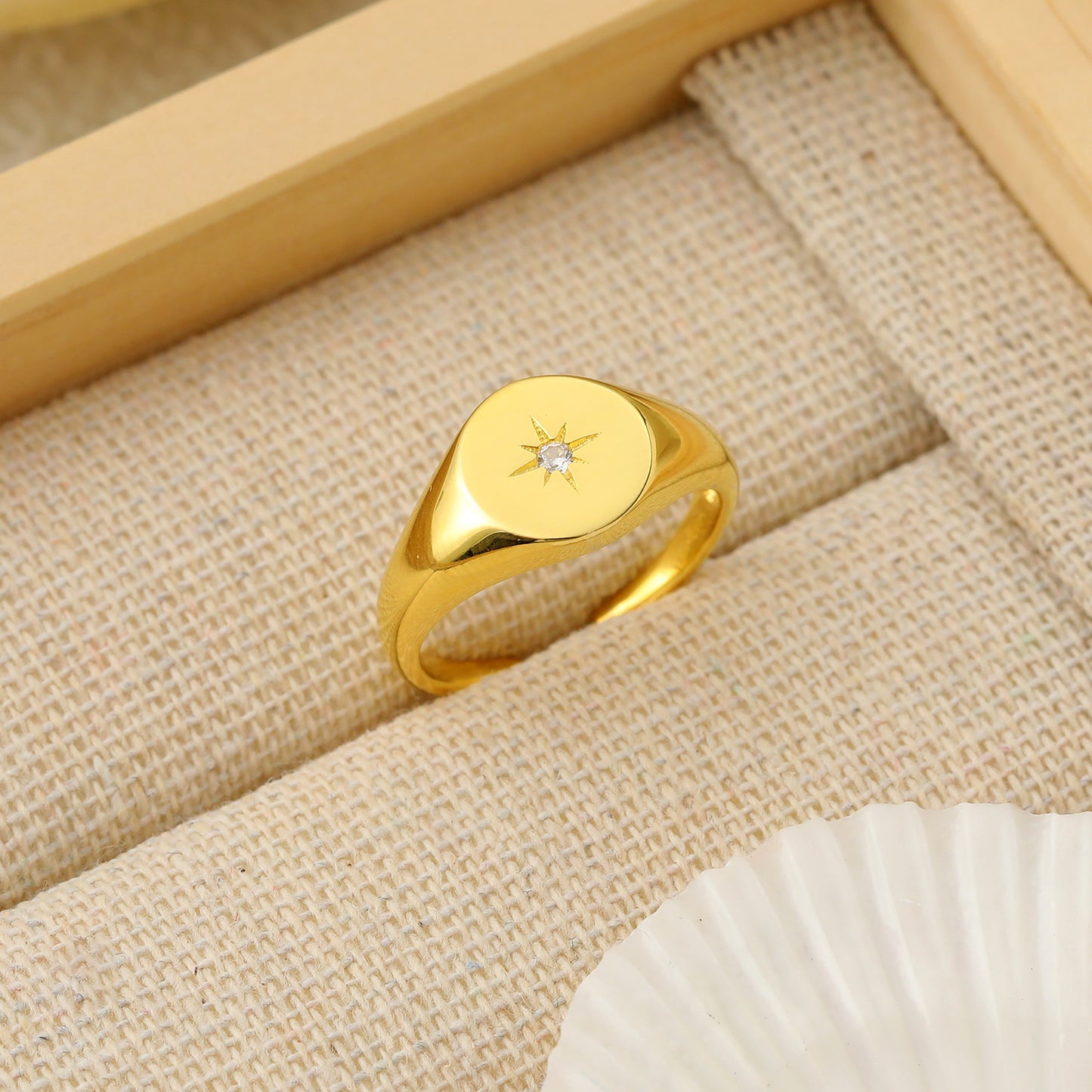 Sun signet ring