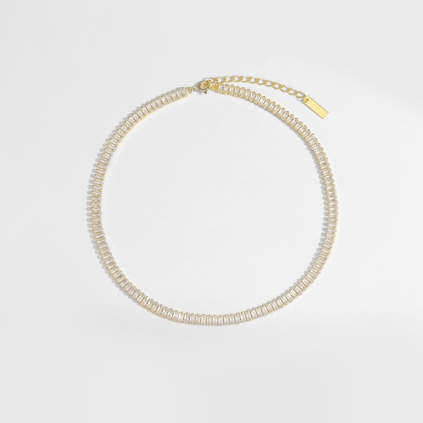 Baguette  Minimalist Bridal Necklace