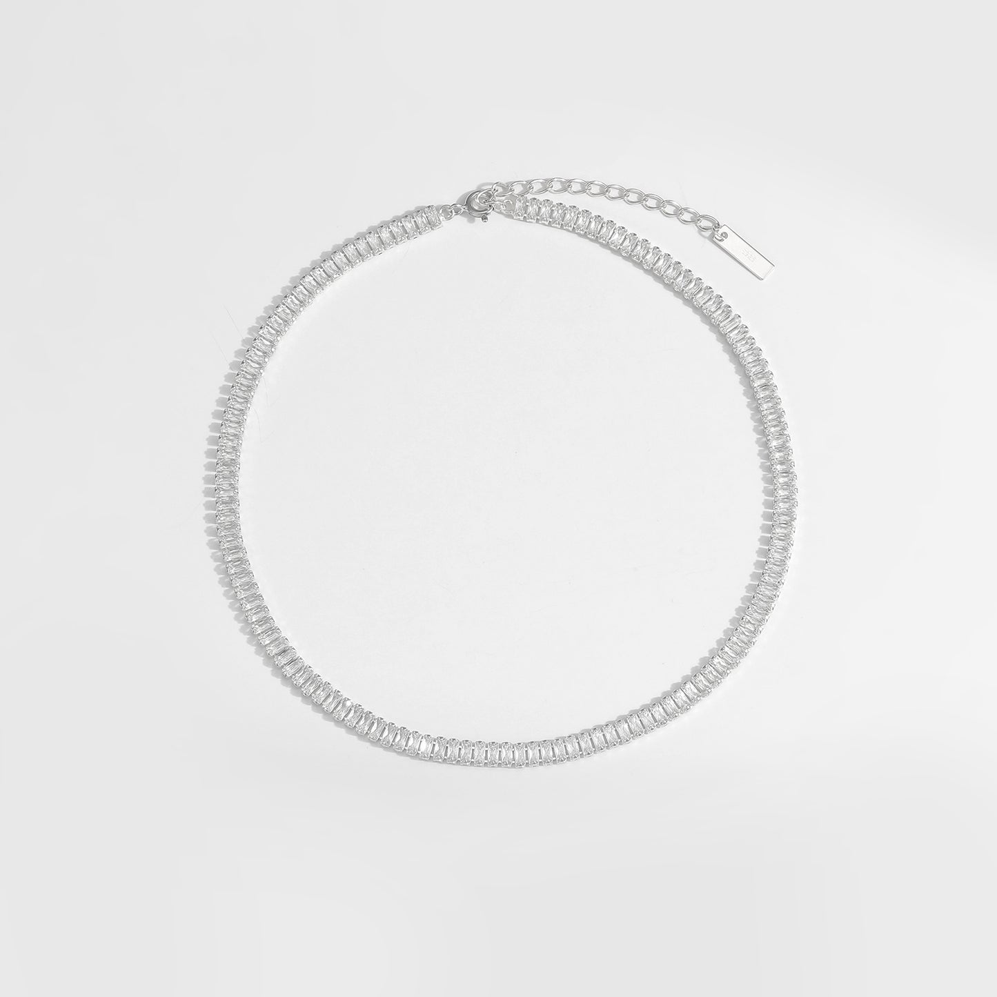 Baguette  Minimalist Bridal Necklace